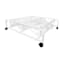 Under Bed Rolling Shoe Rack, White