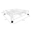 Under Bed Rolling Shoe Rack, White