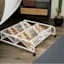 Under Bed Rolling Shoe Rack, White
