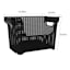 Crossover Weave Stackable Storage Basket, Black