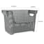 Crossover Weave Stackable Storage Basket, Grey