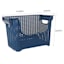 Crossover Weave Stackable Storage Basket, Navy Blue