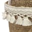 Wicker Round Light Tassel Storage Basket