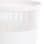 White Textured Striped Trash Bin, 11.5l