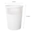 White Textured Striped Trash Bin, 11.5l