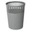 Grey Textured Striped Trash Bin, 11.5l