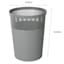 Grey Textured Striped Trash Bin, 11.5l