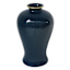 Providence Blue with Gold Trim Ceramic Vase, 9"