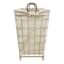 Tapered Metal Laundry Hamper with Liner