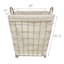 Tapered Metal Laundry Hamper with Liner