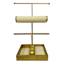 Providence Gold Metal & Fabric Jewelry Stand