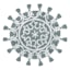 Blue Round Tufted Bath Rug, 24"