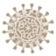 Tan Round Tufted Bath Rug, 24"