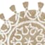 Tan Round Tufted Bath Rug, 24"