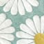 Turquoise Daisy Tufted Bath Rug, 20x30