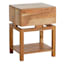 Found & Fable Maddison Natural Wood Side Table with Drawer