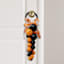 Matte Black & Orange Bell Door Hanger, 14.5"