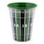 Green Football Field Double Wall Party Cup, 16oz