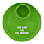 Green Go Big or Go Home Plate with Cup Holder, 10"