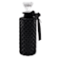 Spellbound Black Glass Potion Bottle, 6"