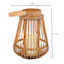 Brown LED Rattan Lantern, 7x9