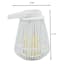 White LED Rattan Lantern, 7x9