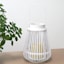 White LED Rattan Lantern, 7x9