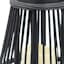 Black LED Rattan Lantern, 7x9