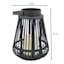 Black LED Rattan Lantern, 7x9
