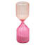 Oh Joy! Pink Vertical Striped 15-Minute Sand Hourglass, 2x6