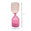 Oh Joy! Pink Vertical Striped 15-Minute Sand Hourglass, 2x6