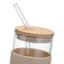 Tan Silicone Sleeve Tumbler with Straw, 20oz