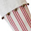 Homespun Holiday Red Striped Stocking with Bells, 20"