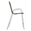 Stackable Sling Patio Barstool, Black
