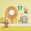 Tiny Dreamers Lion Raffia Round Wall Mirror, 20"