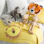 Tiny Dreamers Lion Head Plush Pillow, 11x9