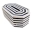 Providence Black & White Striped Decorative Box, 14x8