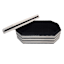 Providence Black & White Striped Decorative Box, 14x8