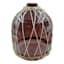 Tracey Boyd Brown Wicker Wrapped Glass Vase, 12"