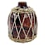 Tracey Boyd Brown Wicker Wrapped Glass Vase, 6.7"