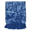 Providence Blue Floral Woven Throw Blanket, 50x60