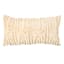 Beige Tufted Wave Throw Pillow, 14x26