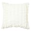 White Woven Tufted Throw Pillow, 18"