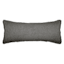 Found & Fable Solid Dark Grey Woven Throw Pillow with Fringe, 14x36