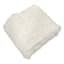 Beige Ruched Faux Fur Throw Blanket, 50x60