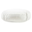 Crosby St. White Cotton Slub & Velvet Round Throw Pillow, 16"