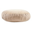 Crosby St. Taupe Cotton Slub & Velvet Round Throw Pillow, 16"