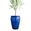 Arcadia Blue Ceramic Outdoor Planter, Large