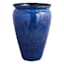 Arcadia Blue Ceramic Outdoor Planter, Medium