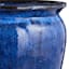 Arcadia Blue Ceramic Outdoor Planter, Medium